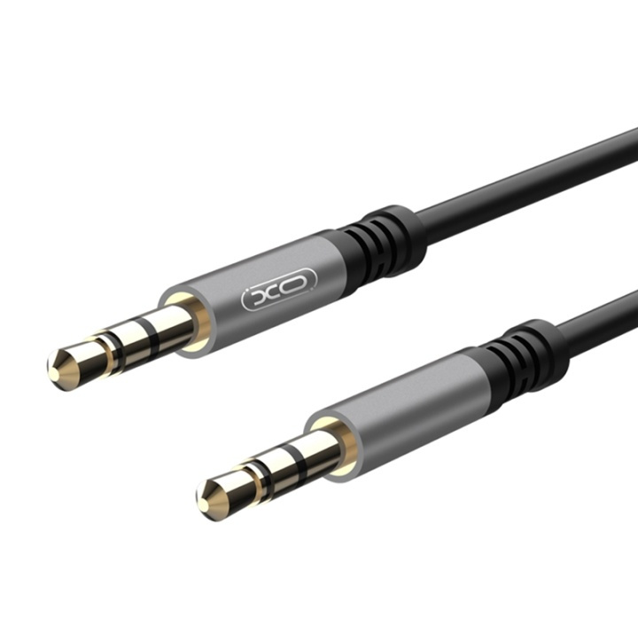 XO NB121 3,5 mm - 3,5 mm Audio-Kabel (mini-jack) 1m, Svart in de groep HOME ELECTRONICS / Kabels & Adapters / Audio Analoog / 3.5 mm bij TP E-commerce Nordic AB (A08748)
