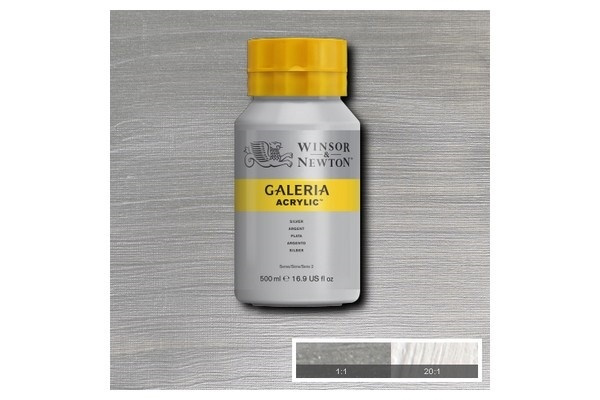 Galeria Acrylic 500Ml Silver 617 in de groep SPORT, VRIJE TIJD & HOBBY / Hobby / Schilderen & tekenen / Kunstenaarkleuren / Acryl bij TP E-commerce Nordic AB (A08830)