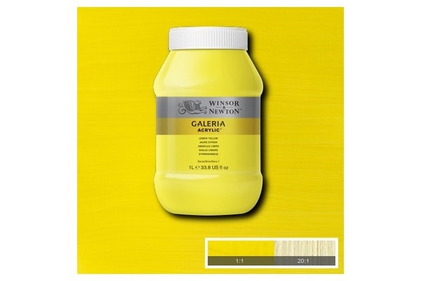 Galeria Acrylic 1L Lemon Yellow 346 in de groep SPORT, VRIJE TIJD & HOBBY / Hobby / Schilderen & tekenen / Kunstenaarkleuren / Acryl bij TP E-commerce Nordic AB (A08901)