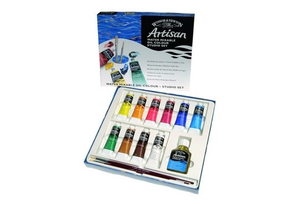 Artisan Water Mixable Oil Studio set 10x37 ml olja, penslar in de groep SPORT, VRIJE TIJD & HOBBY / Hobby / Schilderen & tekenen / Kunstenaarkleuren / Olieverf bij TP E-commerce Nordic AB (A08958)