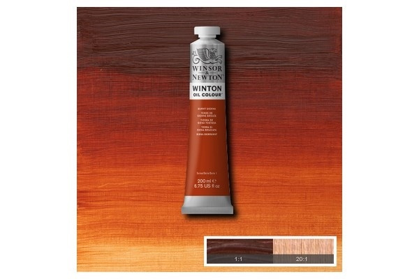 Winton Oil Col 200Ml (02) Burnt Sienna 074 in de groep SPORT, VRIJE TIJD & HOBBY / Hobby / Schilderen & tekenen / Kunstenaarkleuren / Olieverf bij TP E-commerce Nordic AB (A09063)