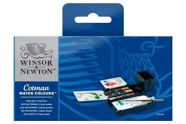 Cotman Water Color Field box 12x1/2 pans in de groep SPORT, VRIJE TIJD & HOBBY / Hobby / Schilderen & tekenen / Kunstenaarkleuren / Aquarelkleuren bij TP E-commerce Nordic AB (A09098)