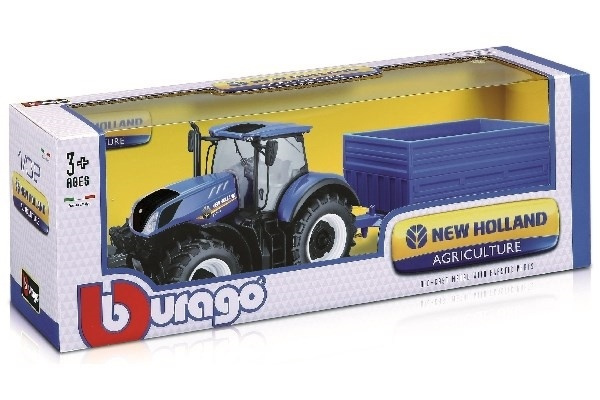 Tractor 1:32 w/trailer New Holland T7.315 ass. in de groep SPEELGOED, KINDER- & BABYPRODUCTEN / Speelgoed / Speelgoedauto\'s bij TP E-commerce Nordic AB (A09248)