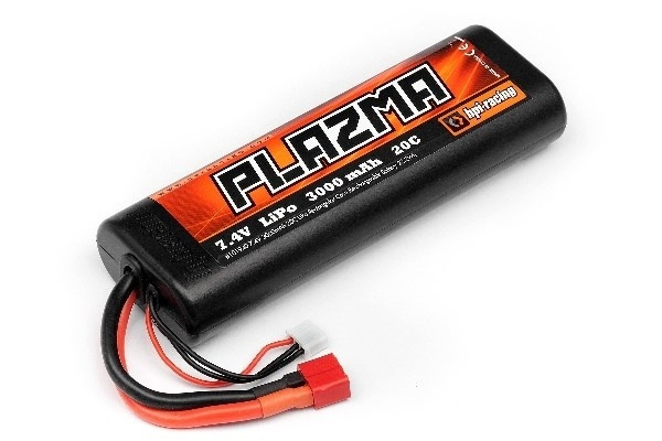 Plazma 7.4V 3000Mah 20C Lipo Rnd Case S.Pack 22.2W in de groep SPEELGOED, KINDER- & BABYPRODUCTEN / Op afstand bestuurbaar / RC-batterijen / LiPo / 7,4V bij TP E-commerce Nordic AB (A09467)