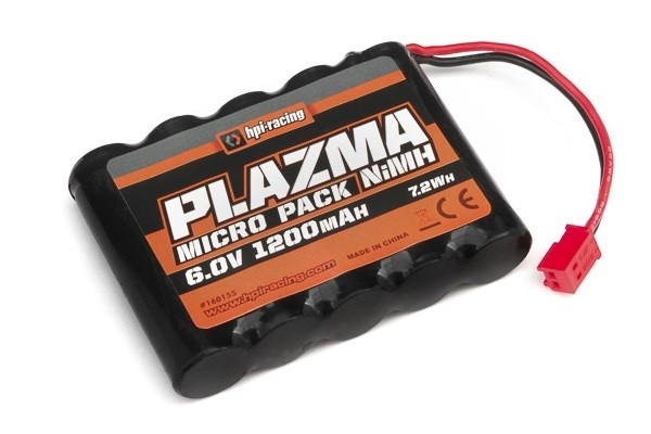 Plazma 6.0V 1200mAh NiMH Micro RS4 Battery Pack in de groep SPEELGOED, KINDER- & BABYPRODUCTEN / Op afstand bestuurbaar / RC-batterijen / NiMH / 6,0V bij TP E-commerce Nordic AB (A09496)