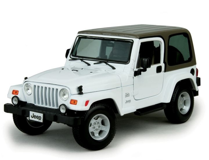 Jeep Wrangler Sahara 1:18 Vit in de groep SPEELGOED, KINDER- & BABYPRODUCTEN / Speelgoed / Speelgoedauto\'s bij TP E-commerce Nordic AB (A09622)