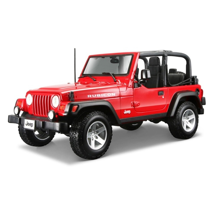 Jeep Wrangler Rubicon 1:18 Röd in de groep SPEELGOED, KINDER- & BABYPRODUCTEN / Speelgoed / Speelgoedauto\'s bij TP E-commerce Nordic AB (A09623)