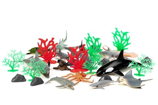 Animal Planet 30st havslevande djur i 3,2L behållare in de groep SPEELGOED, KINDER- & BABYPRODUCTEN / Speelgoed / Figuren, Miniaturen & accessoires bij TP E-commerce Nordic AB (A10141)