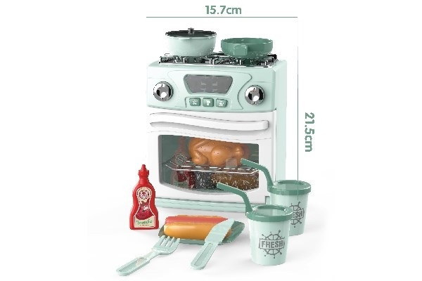 Home Elektrisk spis/ugn med tillbehör 21,5x15,7cm in de groep SPEELGOED, KINDER- & BABYPRODUCTEN / Speelgoed / Klein huis en rollenspel bij TP E-commerce Nordic AB (A10156)