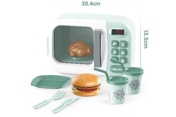 Home Elektrisk mikrovågsugn med tillbehör 20,4x13,7cm in de groep SPEELGOED, KINDER- & BABYPRODUCTEN / Speelgoed / Klein huis en rollenspel bij TP E-commerce Nordic AB (A10157)