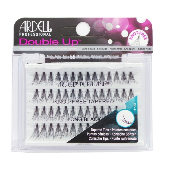 Ardell Double Up Individual Knot-Free Tapered Long Black in de groep BEAUTY & HEALTH / Makeup / Ogen & Wenkbrauwen / Nepwimpers bij TP E-commerce Nordic AB (A10260)