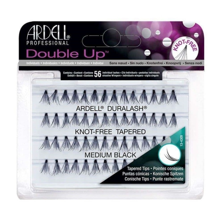 Ardell Double Up Individual Knot-Free Tapered Medium Black in de groep BEAUTY & HEALTH / Makeup / Ogen & Wenkbrauwen / Nepwimpers bij TP E-commerce Nordic AB (A10261)