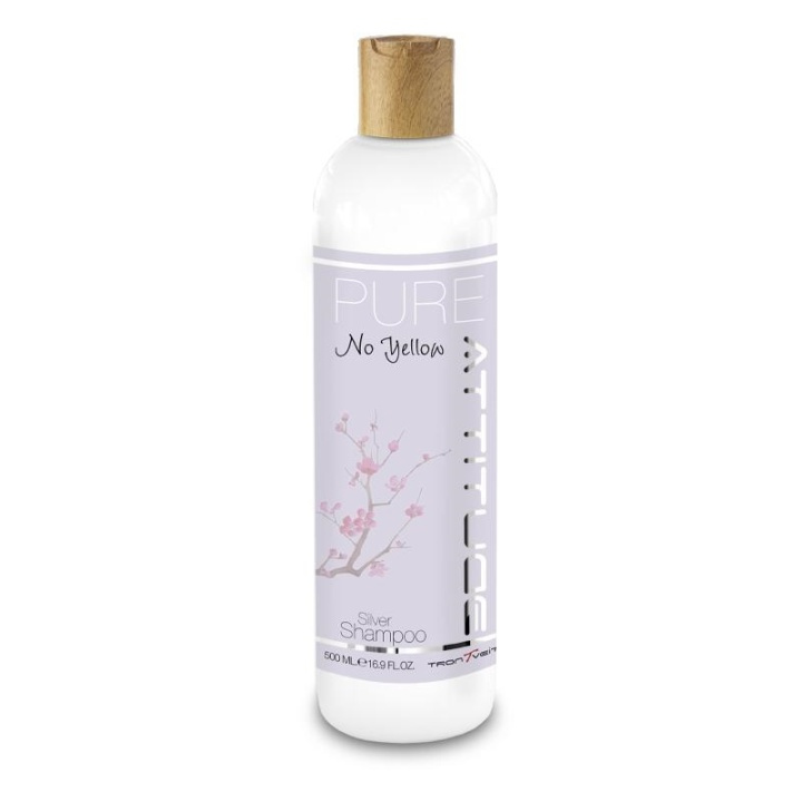 Attitude PURE No Yellow Silver Shampoo 500ml in de groep BEAUTY & HEALTH / Haar & Styling / Haarverzorging / Haarverf / Zilvershampoo bij TP E-commerce Nordic AB (A10352)