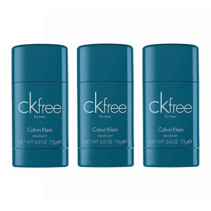 3-pack Calvin Klein CK Free Deostick 75ml in de groep BEAUTY & HEALTH / Geuren & Parfum / Deodorant / Deodorant voor vrouwen bij TP E-commerce Nordic AB (A10563)