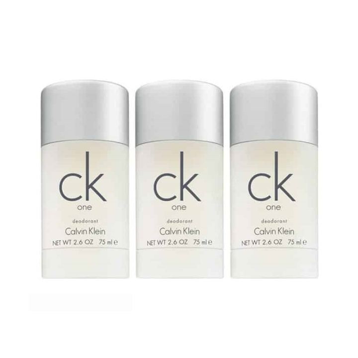 3-pack Calvin Klein CK One Deostick 75ml in de groep BEAUTY & HEALTH / Geuren & Parfum / Deodorant / Deodorant voor vrouwen bij TP E-commerce Nordic AB (A10564)