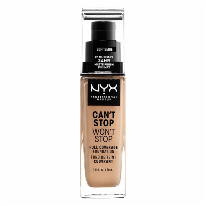 NYX PROF. MAKEUP Cant Stop Wont Stop Foundation - Soft Beige in de groep BEAUTY & HEALTH / Makeup / Make-up gezicht / Foundation bij TP E-commerce Nordic AB (A12426)