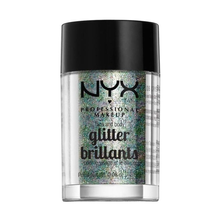 NYX PROF. MAKEUP Face & Body Glitter - 06 Crystal 2,5g in de groep BEAUTY & HEALTH / Makeup / Make-up gezicht / Glitter bij TP E-commerce Nordic AB (A12454)