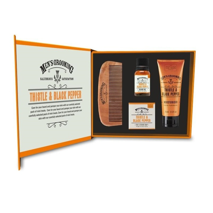 Giftset Scottish Fine Soaps Thistle & Black Pepper Face & Beard Care Kit in de groep BEAUTY & HEALTH / Cadeausets / Cadeausets voor hem bij TP E-commerce Nordic AB (A13049)