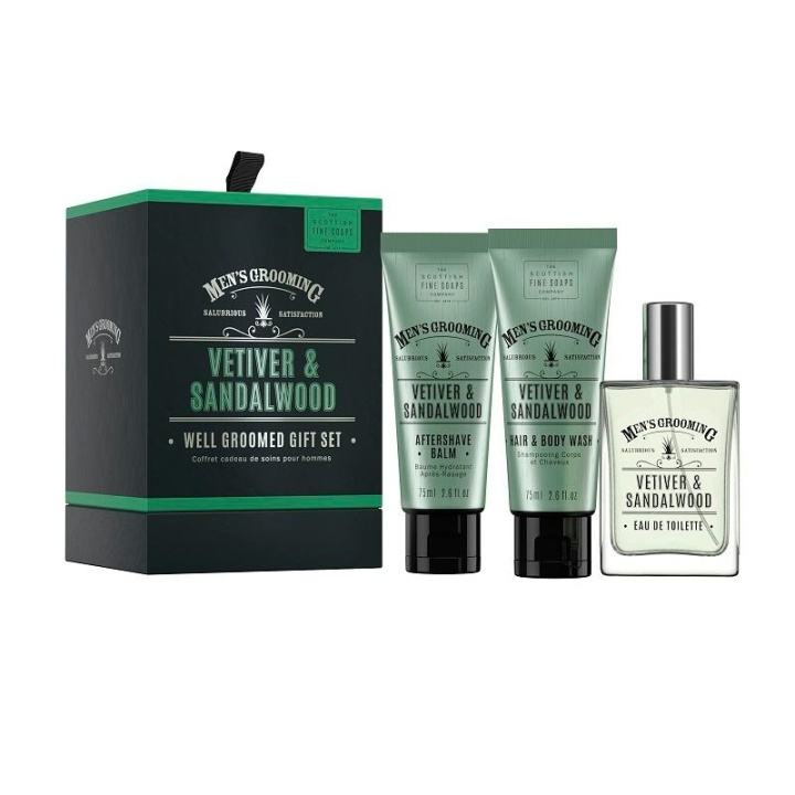 Giftset Scottish Fine Soaps Thistle & Black Pepper Well Groomed Gift Set in de groep BEAUTY & HEALTH / Cadeausets / Cadeausets voor hem bij TP E-commerce Nordic AB (A13051)