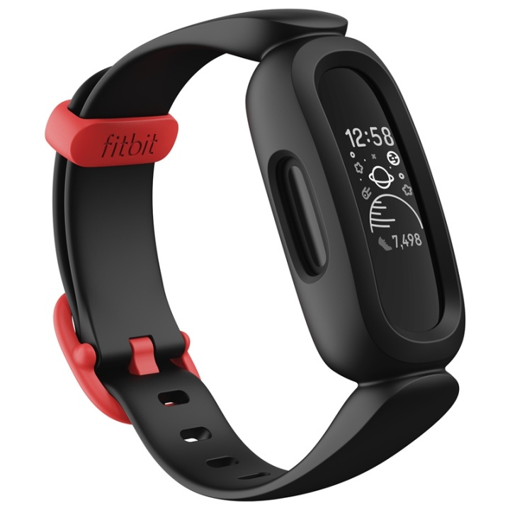 Fitbit Ace 3, Black/Red in de groep SPORT, VRIJE TIJD & HOBBY / Smartwatch & Activiteitsmeters / Activiteitsarmbanden bij TP E-commerce Nordic AB (A13647)