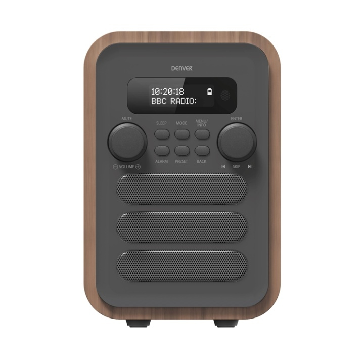 Denver FM/DAB+ Radio Bluetooth Trä/gr in de groep HOME ELECTRONICS / Audio & Beeld / Thuisbioscoop, Hifi en Draagbaar / Radio & Wekkers / Draadloze audiozender bij TP E-commerce Nordic AB (A13713)