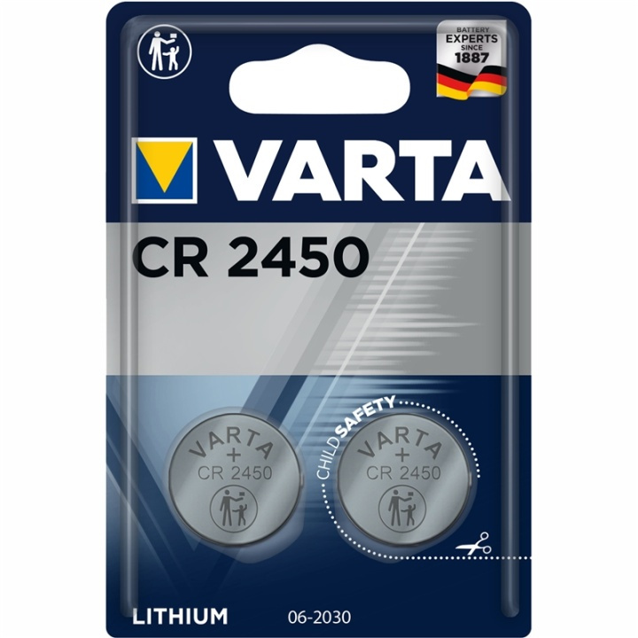 Varta CR2450 3V Lithium knoopcelbatterij in de groep HOME ELECTRONICS / Batterijen & Opladers / Batterijen / Knoopcel bij TP E-commerce Nordic AB (A13893)