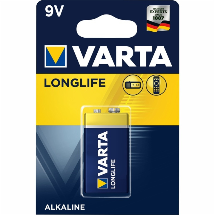 Varta Longlife 9V Batteri 1-pack in de groep HOME ELECTRONICS / Batterijen & Opladers / Batterijoplader bij TP E-commerce Nordic AB (A13897)