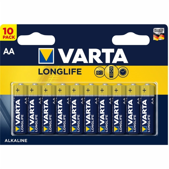 Varta Longlife AA / LR6 Batteri 10-p in de groep HOME ELECTRONICS / Batterijen & Opladers / Batterijen / Batterijen voor hoortoestellen bij TP E-commerce Nordic AB (A13898)