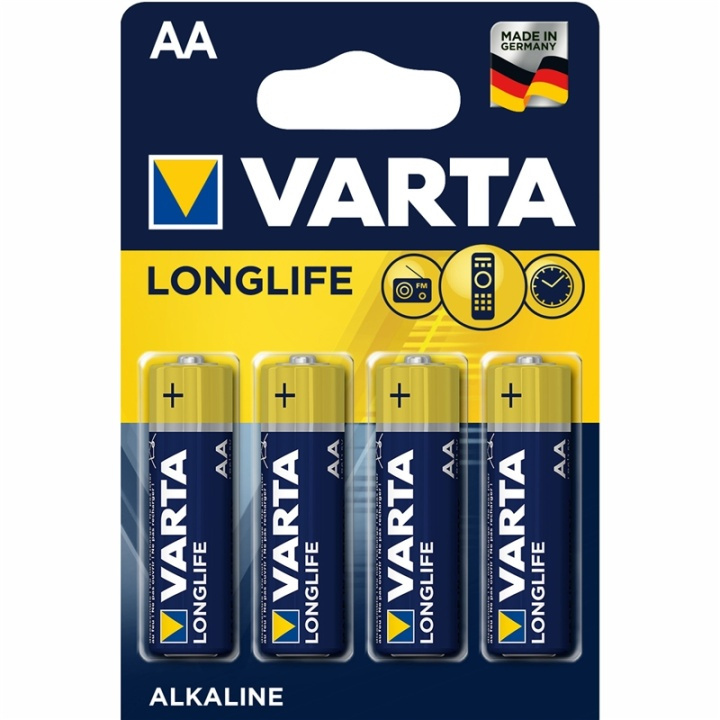 Varta Longlife AA / LR6 Batteri 4-pa in de groep HOME ELECTRONICS / Batterijen & Opladers / Batterijen / Batterijen voor hoortoestellen bij TP E-commerce Nordic AB (A13900)