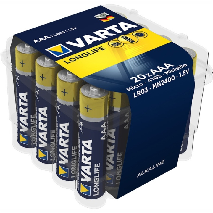 Varta Longlife AAA / LR03 Batteri 20 in de groep HOME ELECTRONICS / Batterijen & Opladers / Batterijen / AAA bij TP E-commerce Nordic AB (A13902)