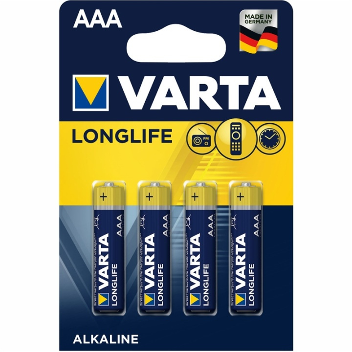 Varta Longlife AAA / LR03 Batteri 4- in de groep HOME ELECTRONICS / Batterijen & Opladers / Batterijen / AAA bij TP E-commerce Nordic AB (A13903)