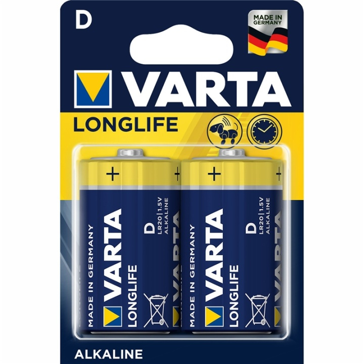 Varta Longlife D / LR20 Batteri 2-pa in de groep HOME ELECTRONICS / Batterijen & Opladers / Batterijen / Overigen bij TP E-commerce Nordic AB (A13905)