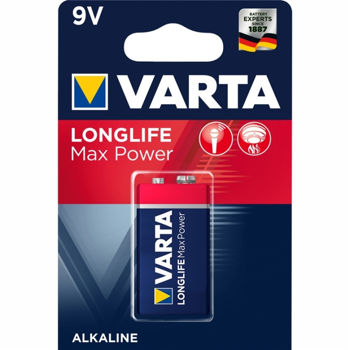 Varta Longlife Max Power 9V Batteri in de groep HOME ELECTRONICS / Batterijen & Opladers / Batterijen / Knoopcel bij TP E-commerce Nordic AB (A13906)
