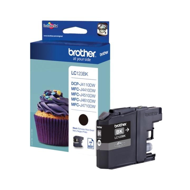 Brother LC-123BK bläckpatroner 1 styck Original Hög (XL) avkastning Svart in de groep COMPUTERS & RANDAPPARATUUR / Printers & Accessoires / Inkt & Toner / Inktpatronen / Brother bij TP E-commerce Nordic AB (A13969)