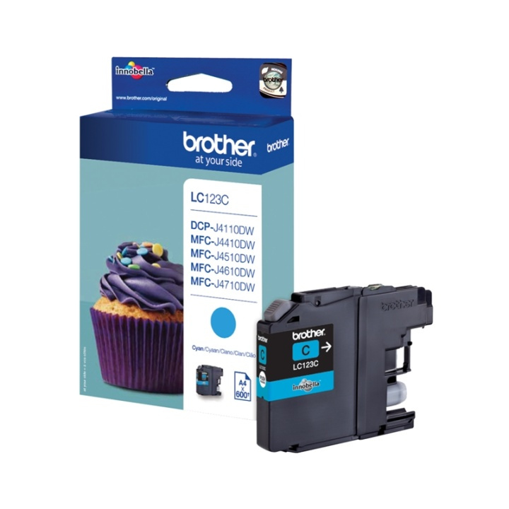 Brother LC-123C bläckpatroner 1 styck Original Hög (XL) avkastning Cyan in de groep COMPUTERS & RANDAPPARATUUR / Printers & Accessoires / Inkt & Toner / Inktpatronen / Brother bij TP E-commerce Nordic AB (A13970)