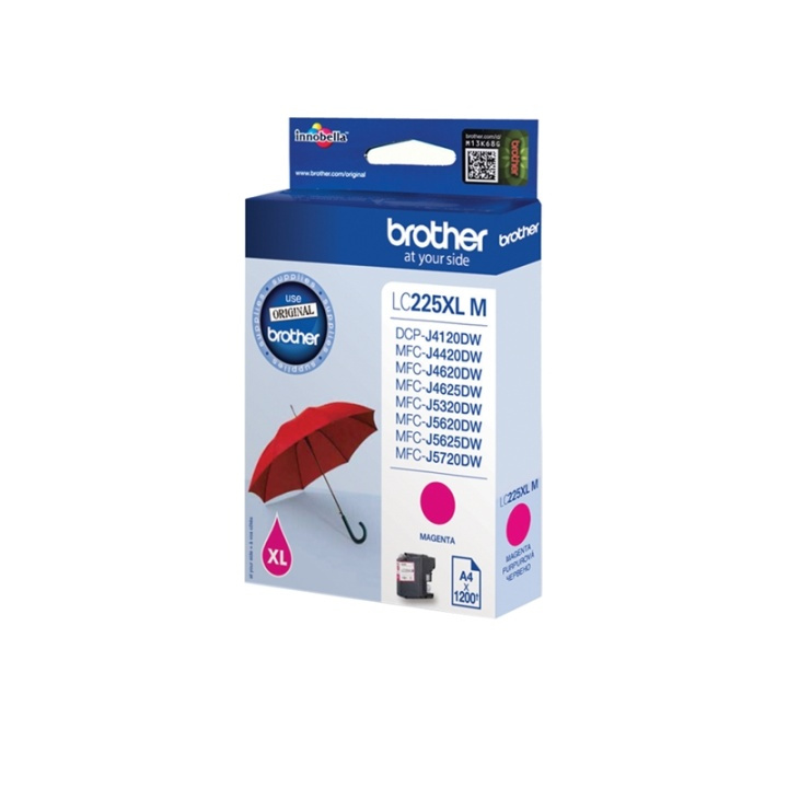 Brother LC-225XLM bläckpatroner 1 styck Original Magenta in de groep COMPUTERS & RANDAPPARATUUR / Printers & Accessoires / Inkt & Toner / Inktpatronen / Brother bij TP E-commerce Nordic AB (A13998)