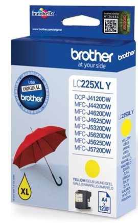 Brother LC-225XLY bläckpatroner 1 styck Original Gul in de groep COMPUTERS & RANDAPPARATUUR / Printers & Accessoires / Inkt & Toner / Inktpatronen / Brother bij TP E-commerce Nordic AB (A13999)