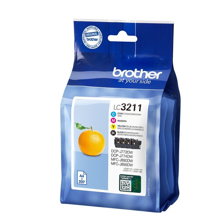 Brother LC-3211VAL bläckpatroner Original Standardavkastning Svart, Cyan, Magent in de groep COMPUTERS & RANDAPPARATUUR / Printers & Accessoires / Inkt & Toner / Inktpatronen / Brother bij TP E-commerce Nordic AB (A14006)