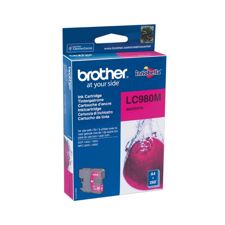 Brother LC-980M bläckpatroner 1 styck Original Magenta in de groep COMPUTERS & RANDAPPARATUUR / Printers & Accessoires / Inkt & Toner / Inktpatronen / Brother bij TP E-commerce Nordic AB (A14041)