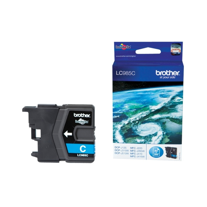 Brother LC985C bläckpatroner 1 styck Original Cyan in de groep COMPUTERS & RANDAPPARATUUR / Printers & Accessoires / Inkt & Toner / Inktpatronen / Brother bij TP E-commerce Nordic AB (A14045)