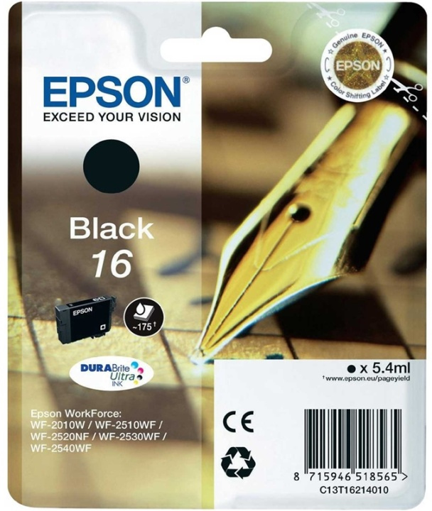 Epson Pen and crossword Singlepack Black 16 DURABrite Ultra Ink in de groep COMPUTERS & RANDAPPARATUUR / Printers & Accessoires / Inkt & Toner / Inktpatronen / Epson bij TP E-commerce Nordic AB (A14058)