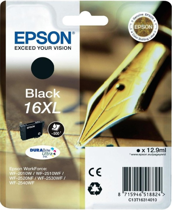 Epson Pen and crossword Singlepack Black 16XL DURABrite Ultra Ink in de groep COMPUTERS & RANDAPPARATUUR / Printers & Accessoires / Inkt & Toner / Inktpatronen / Epson bij TP E-commerce Nordic AB (A14061)