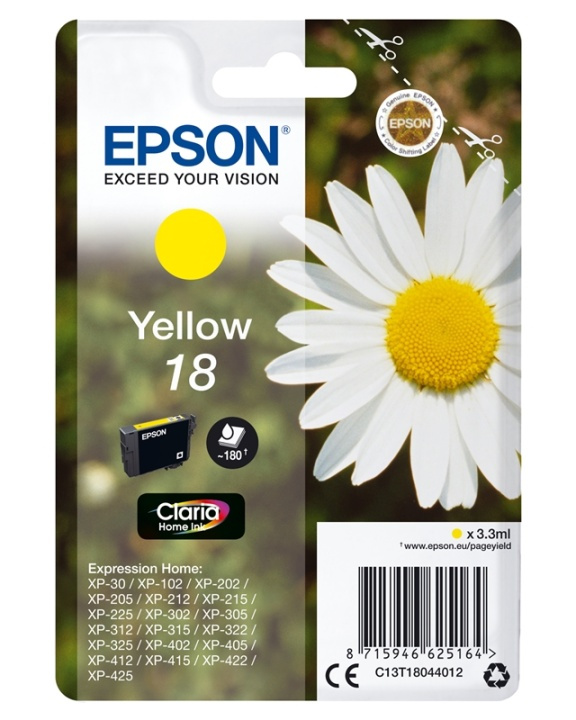 Epson Daisy Enpack gul 18 Claria Home-bläck in de groep COMPUTERS & RANDAPPARATUUR / Printers & Accessoires / Inkt & Toner / Inktpatronen / Epson bij TP E-commerce Nordic AB (A14063)