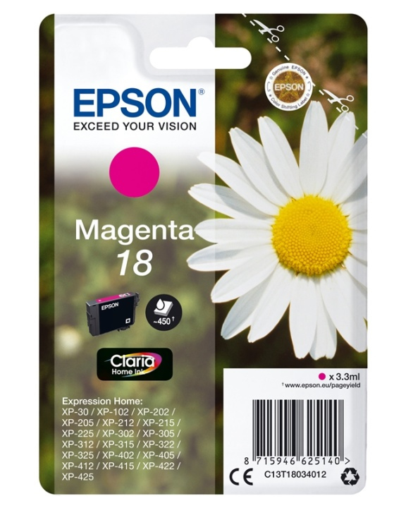 Epson Daisy Enpack magenta 18 Claria Home-bläck in de groep COMPUTERS & RANDAPPARATUUR / Printers & Accessoires / Inkt & Toner / Inktpatronen / Epson bij TP E-commerce Nordic AB (A14064)