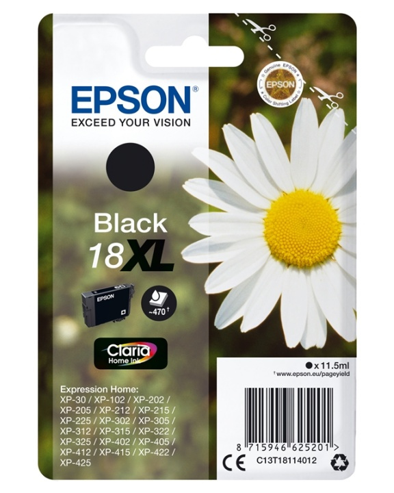 Epson Daisy Enpack svart 18XL Claria Home-bläck in de groep COMPUTERS & RANDAPPARATUUR / Printers & Accessoires / Inkt & Toner / Inktpatronen / Epson bij TP E-commerce Nordic AB (A14068)