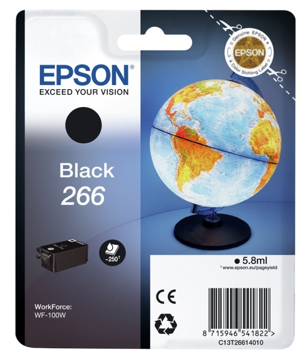 Epson Globe Singlepack Black 266 ink cartridge in de groep COMPUTERS & RANDAPPARATUUR / Printers & Accessoires / Inkt & Toner / Inktpatronen / Epson bij TP E-commerce Nordic AB (A14076)