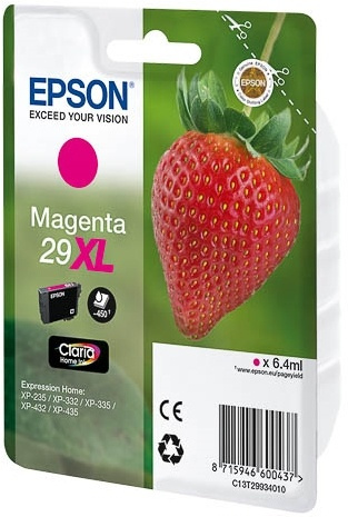 Epson Strawberry 29XL M bläckpatroner 1 styck Original Hög (XL) avkastning Magen in de groep COMPUTERS & RANDAPPARATUUR / Printers & Accessoires / Inkt & Toner / Inktpatronen / Epson bij TP E-commerce Nordic AB (A14090)