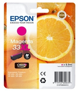 Epson Oranges C13T33634010 bläckpatroner 1 styck Original Magenta in de groep COMPUTERS & RANDAPPARATUUR / Printers & Accessoires / Inkt & Toner / Inktpatronen / Epson bij TP E-commerce Nordic AB (A14102)