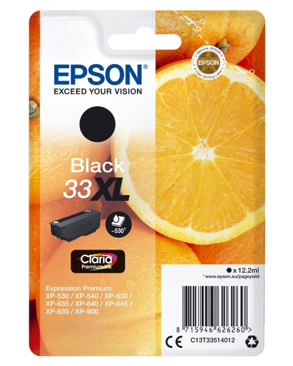 Epson Oranges Singlepack Black 33XL Claria Premium Ink in de groep COMPUTERS & RANDAPPARATUUR / Printers & Accessoires / Inkt & Toner / Inktpatronen / Epson bij TP E-commerce Nordic AB (A14104)