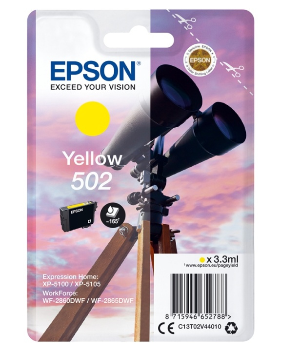 Epson Singlepack Yellow 502 Ink in de groep COMPUTERS & RANDAPPARATUUR / Printers & Accessoires / Inkt & Toner / Inktpatronen / Epson bij TP E-commerce Nordic AB (A14115)